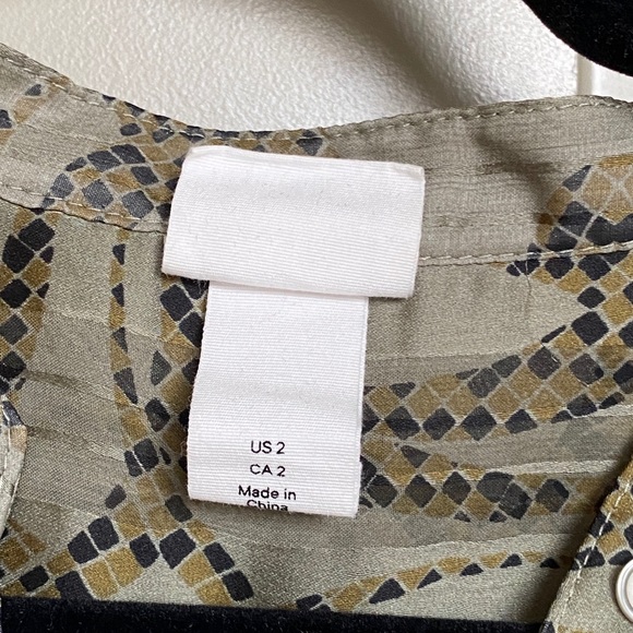 H&M green patterned tunic size 2 - Picture 4 of 4